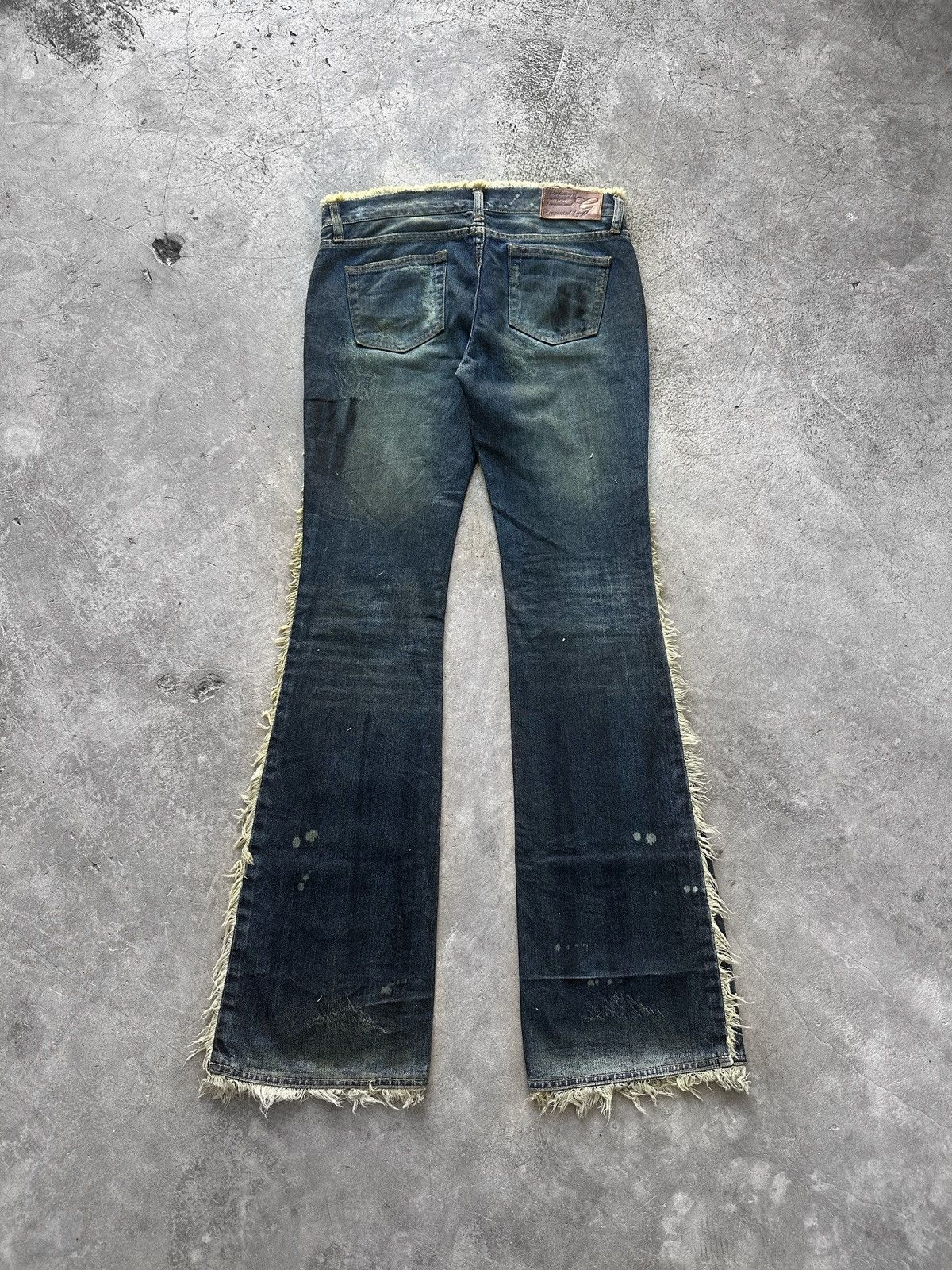 If Six Was Nine × Japanese Brand × Le Grande Bleu (L.G.B.) G.O.A. Fringe Flared Distressed Denim Size US 29 - 4 Thumbnail
