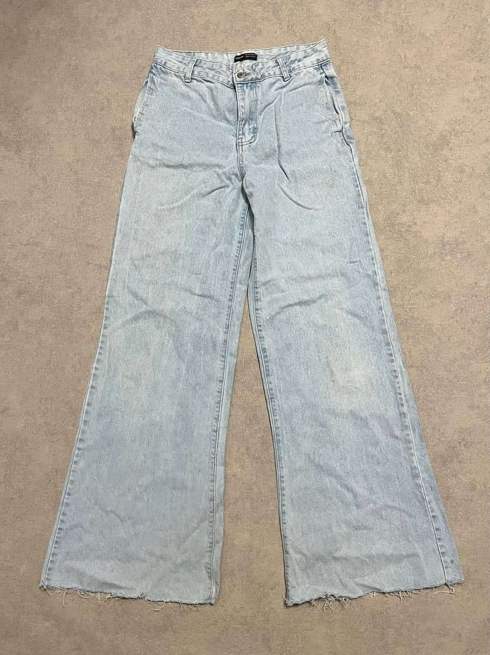 Shein Women`s Crazy Flared Blue Distressed Jeans Denim Shein Sz 28 Size 28" / US 6 / IT 42 - 1 Thumbnail