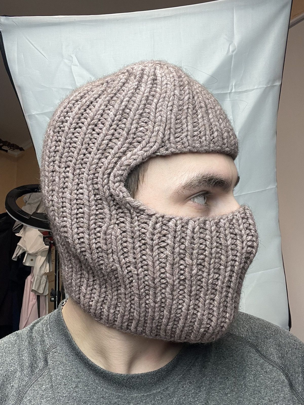 Japanese Brand × Vintage Vintage knit mask balaclava 00s Size ONE SIZE - 1 Thumbnail