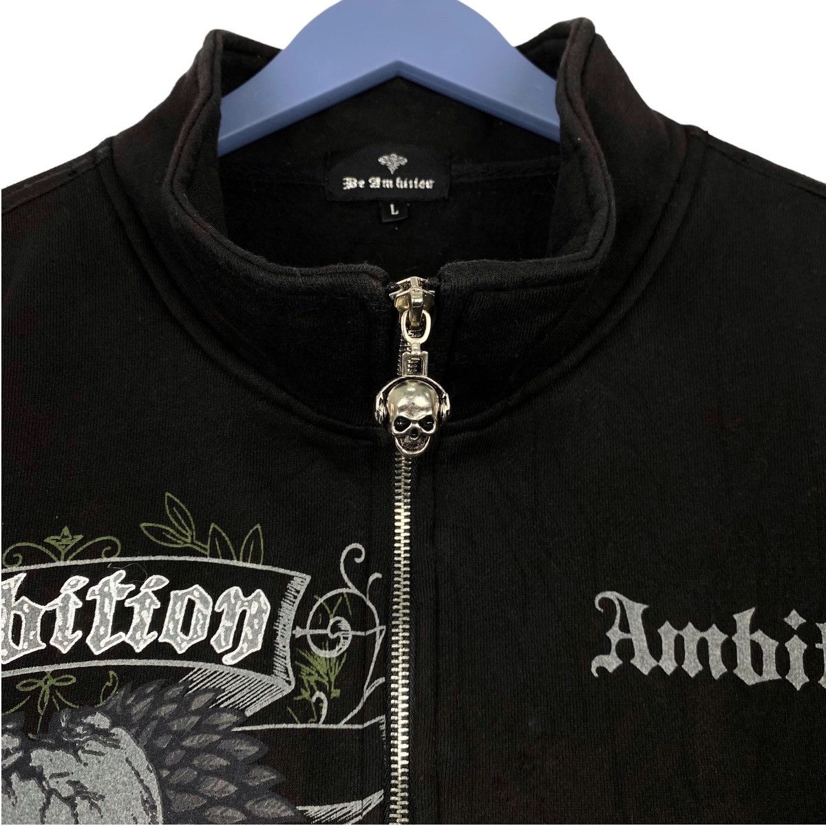 Vintage Vintage Be Ambitions Full Print Full Zip Sweater Black Size US L / EU 52-54 / 3 - 6 Thumbnail