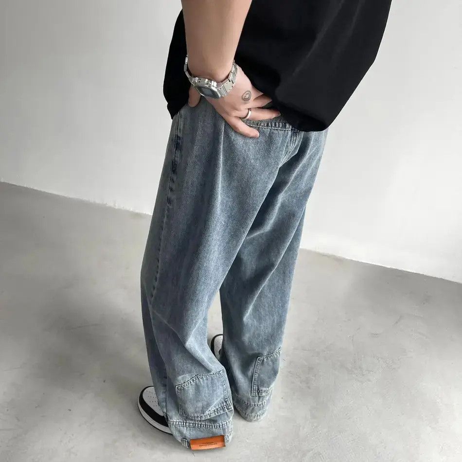 Japanese Brand Loose straight leg casual wide leg jeans Size US 32 / EU 48 - 4 Thumbnail
