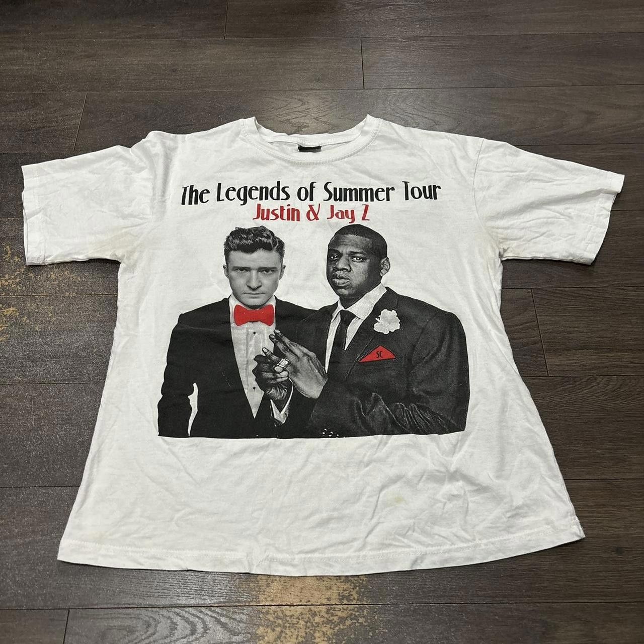 Designer jay z Justin timberlake legends of summer tour t shirt L Size US L / EU 52-54 / 3 - 3 Thumbnail