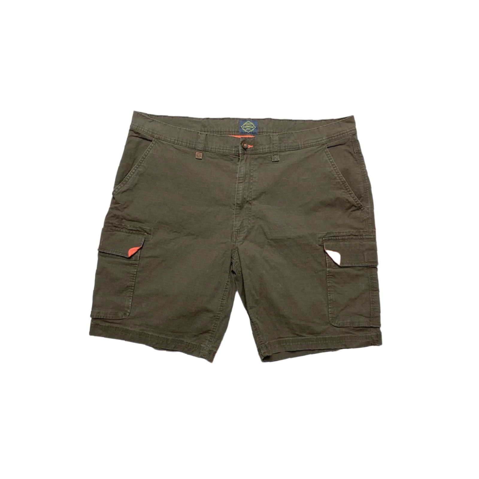 Vintage St. John’s Bay Cargo Shorts Ripstop Dark Green Hi Vis Orange Utility Men’s 42 Size US 42 / EU 58 - 1 Thumbnail