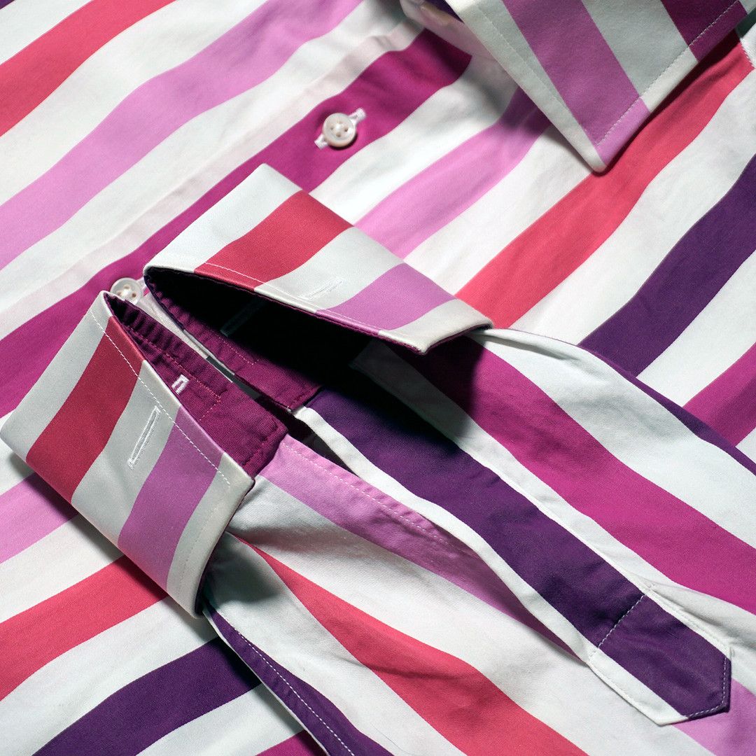 Other Duncan Quinn Thomas Mason French Cuff Shirt 15 Striped Size US L / EU 52-54 / 3 - 6 Thumbnail