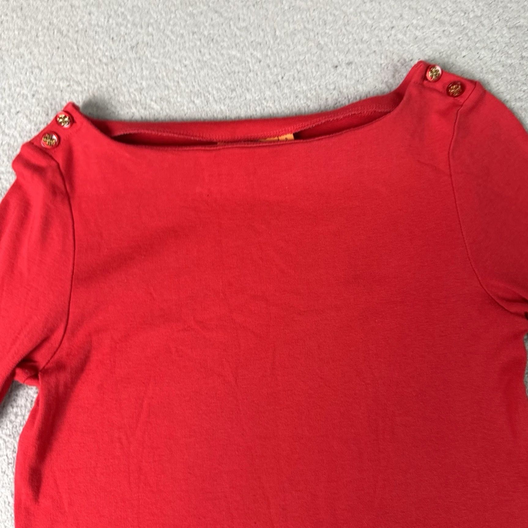 Tory Burch Tory Burch Skirt Womens Small Red Cotton Buttons Casual Dress High Fashion Rare Size 28" / US 6 / IT 42 - 2 Thumbnail