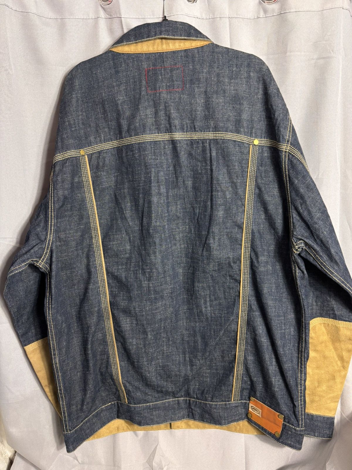 Vintage Ecko Unltd Denim Suede Accents Lightweight Jacket Size US XL / EU 56 / 4 - 8 Thumbnail