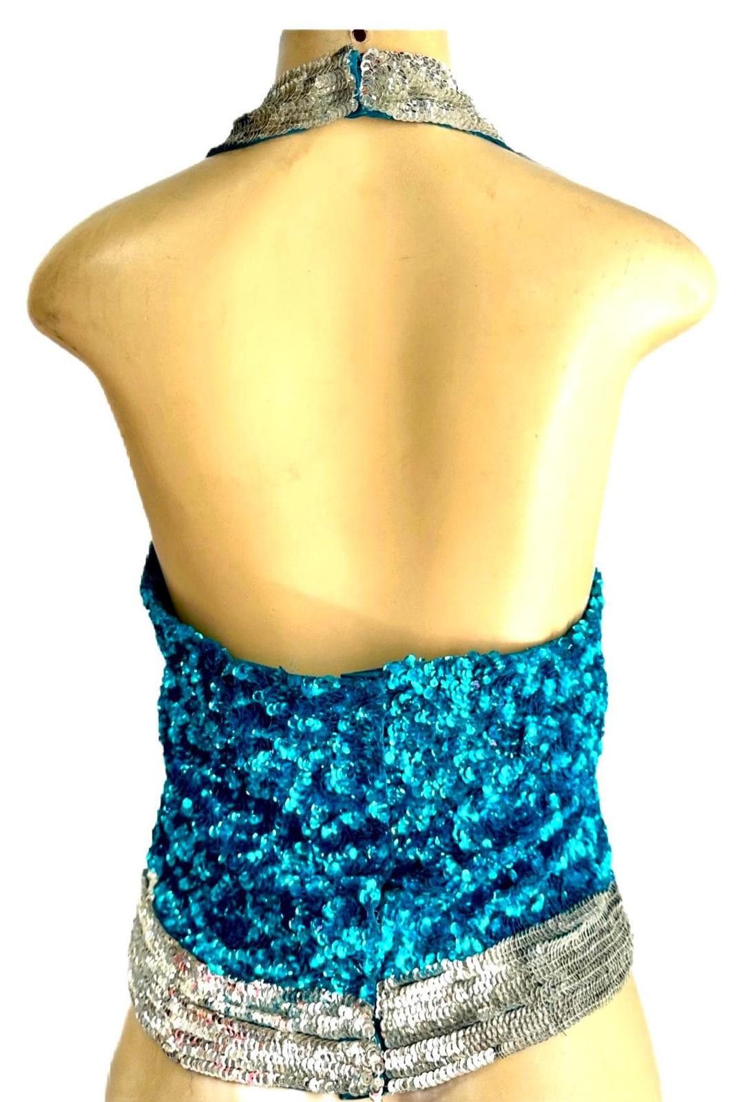 Other Sequin Top Turquoise Silver size L Size L / US 10 / IT 46 - 2 Thumbnail