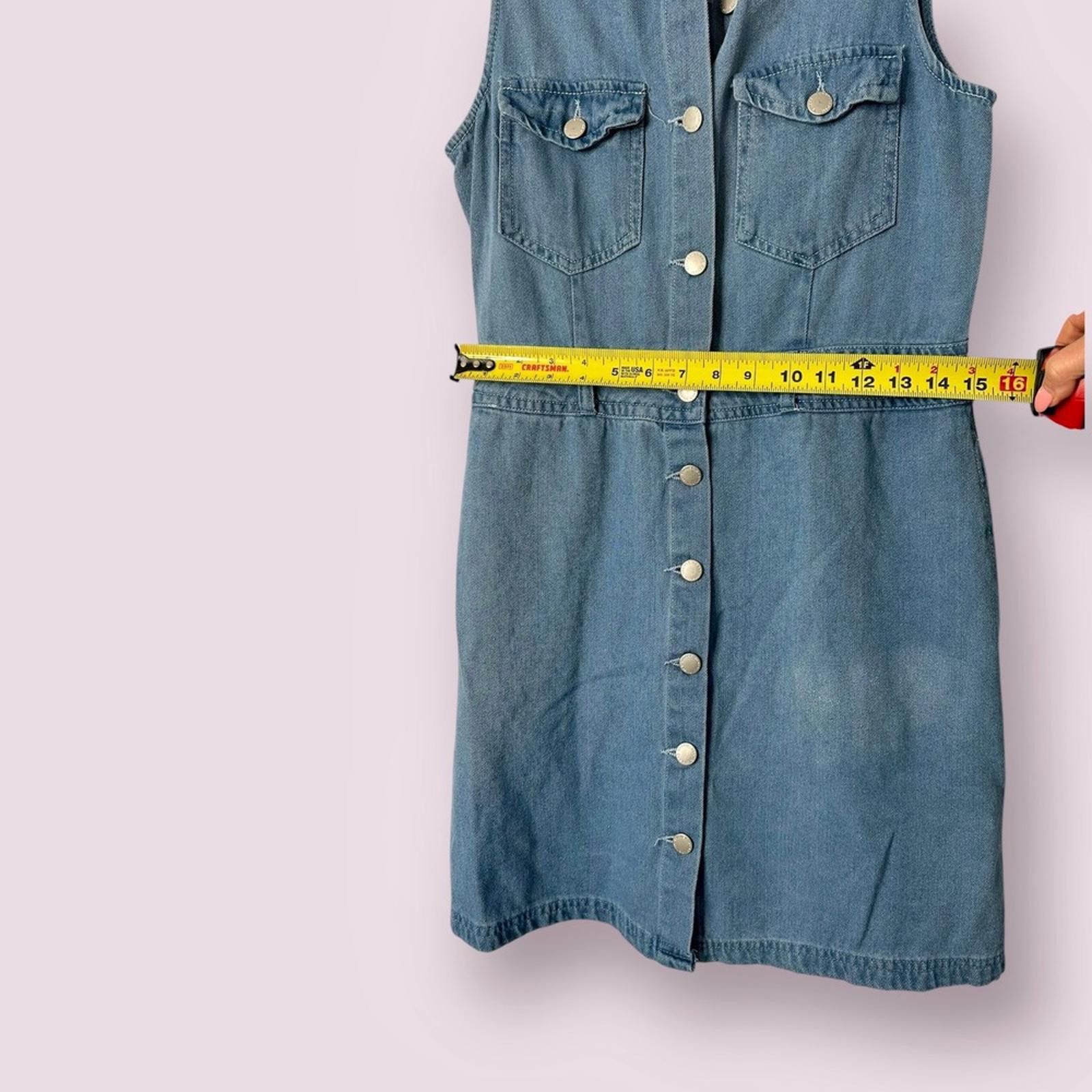 Designer Velvet Heart Denim Dress Size S / US 4 / IT 40 - 7 Thumbnail