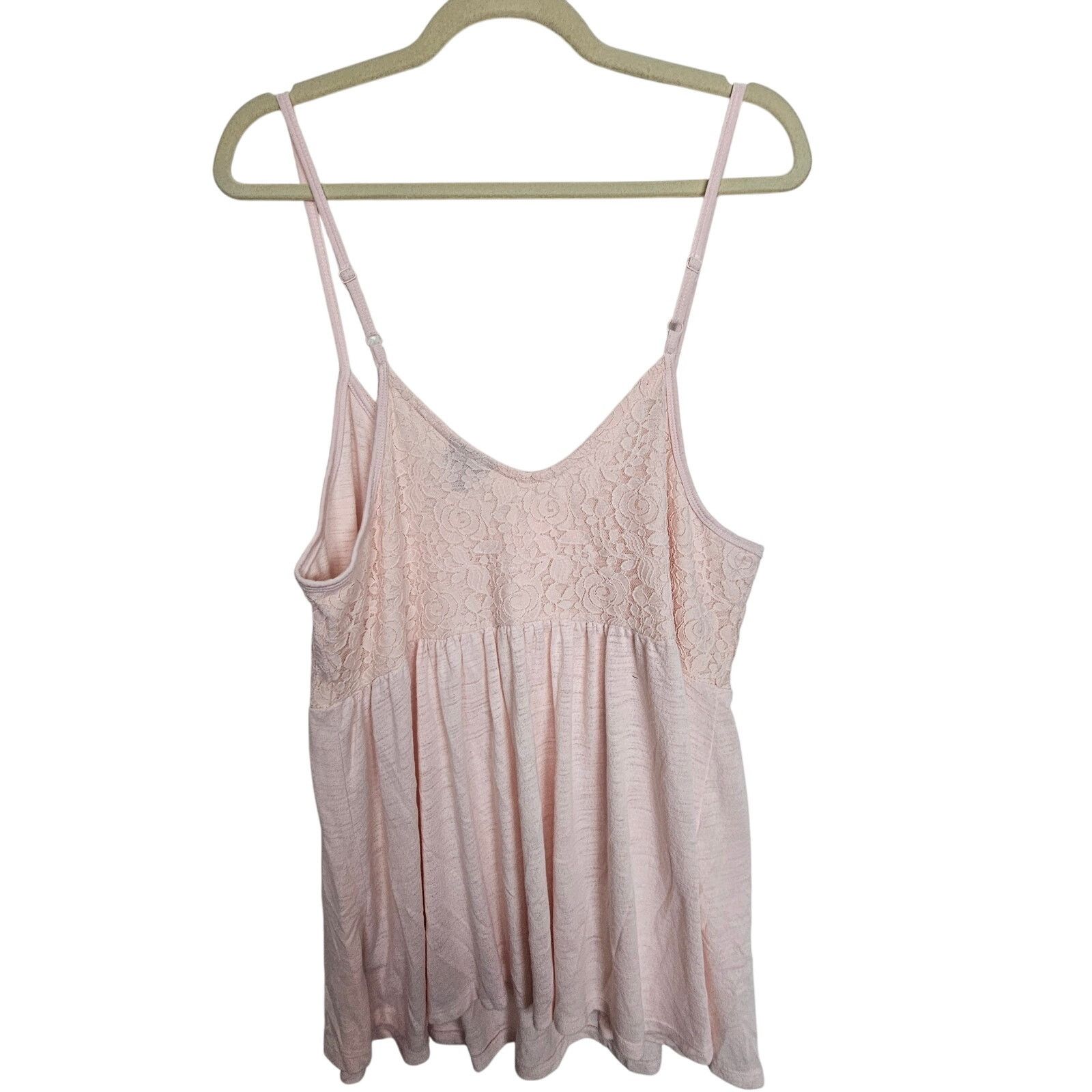 Torrid Torrid Women Babydoll Floral Lace V-Neck Tank Plus Size 2X Size XXL / US 16-18 / IT 52-54 - 7 Thumbnail