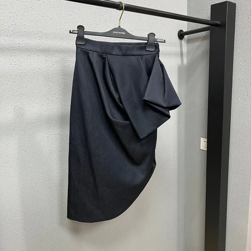 Dior Dior Navy Blue Wool Women's Skirt 0089 Size 23" - 1 Thumbnail