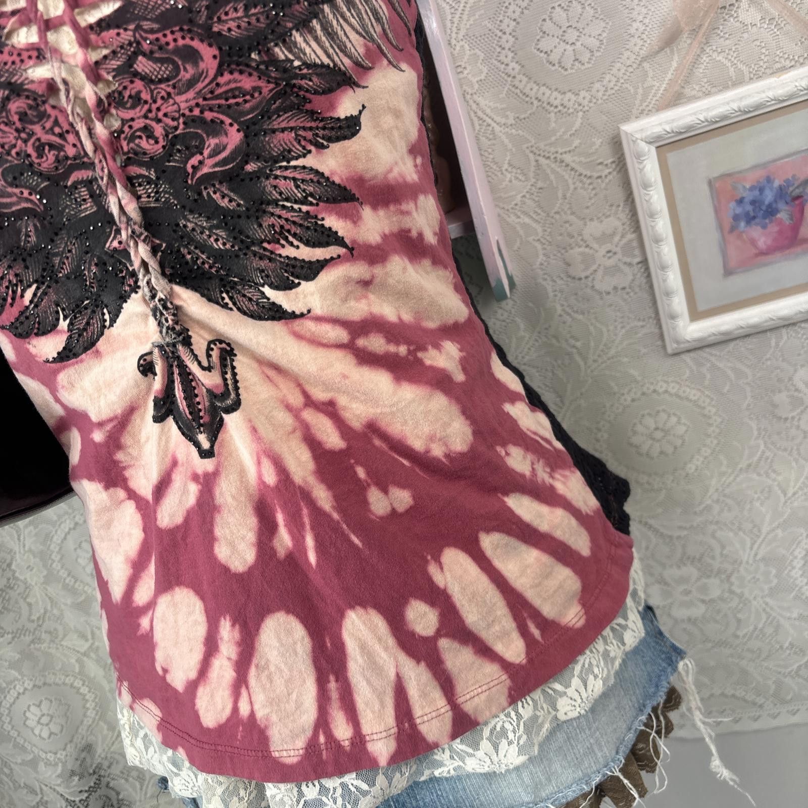 Affliction y2k grunge wing affliction blouse top Size M / US 6-8 / IT 42-44 - 3 Thumbnail