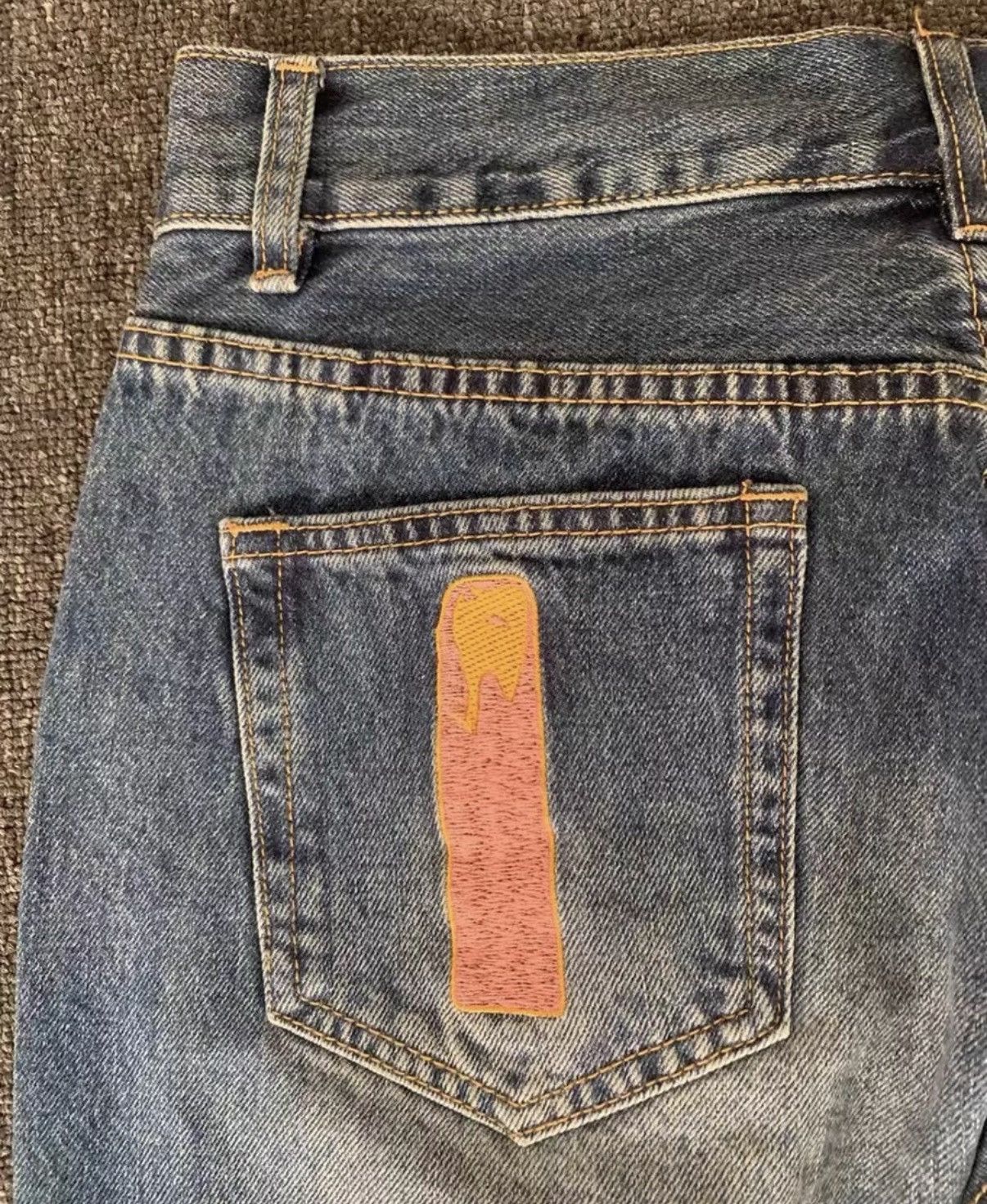 Billionaire Boys Club BBC ICECREAM Python Print Leather Patch Flying Dog Jeans Size US 34 / EU 50 - 4 Thumbnail