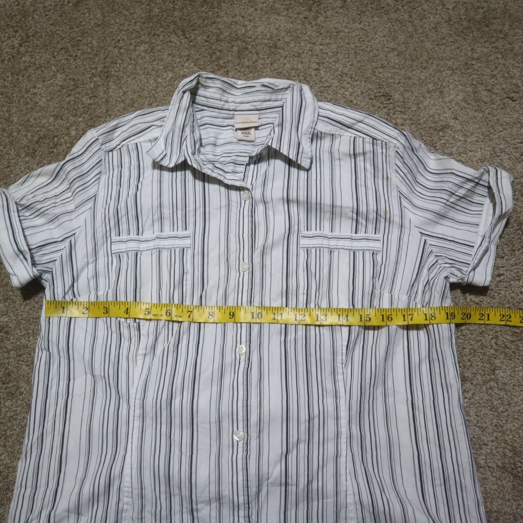 Vintage Covington Shirt White Striped Tunic Top Blouse Adult XL Size XL / US 12-14 / IT 48-50 - 5 Thumbnail