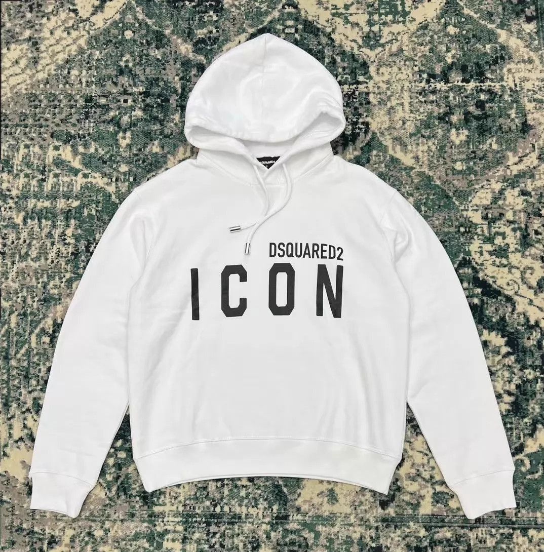 Dsquared2 White Icon Print Hoodie Size US S / EU 44-46 / 1 - 1 Thumbnail