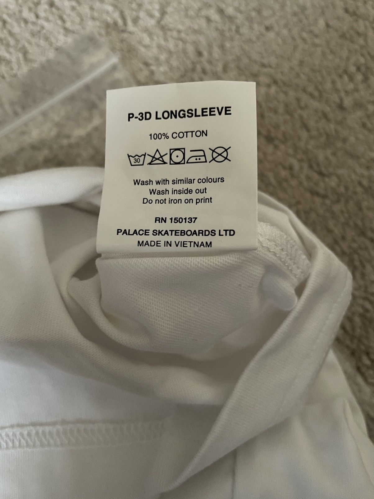 Palace Palace P-3D Longsleeve (White) Size US S / EU 44-46 / 1 - 6 Thumbnail