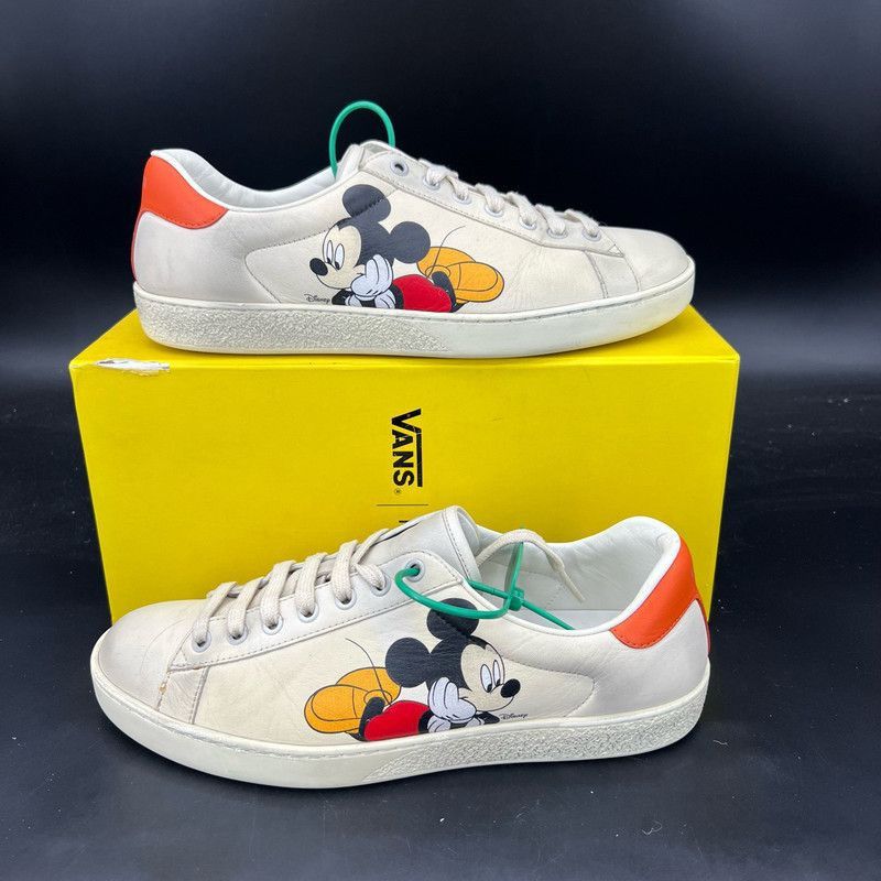 Gucci Gucci Mickey Mouse Ace Sneakers for Men - Size US 8 / EU 41 - 8 Thumbnail