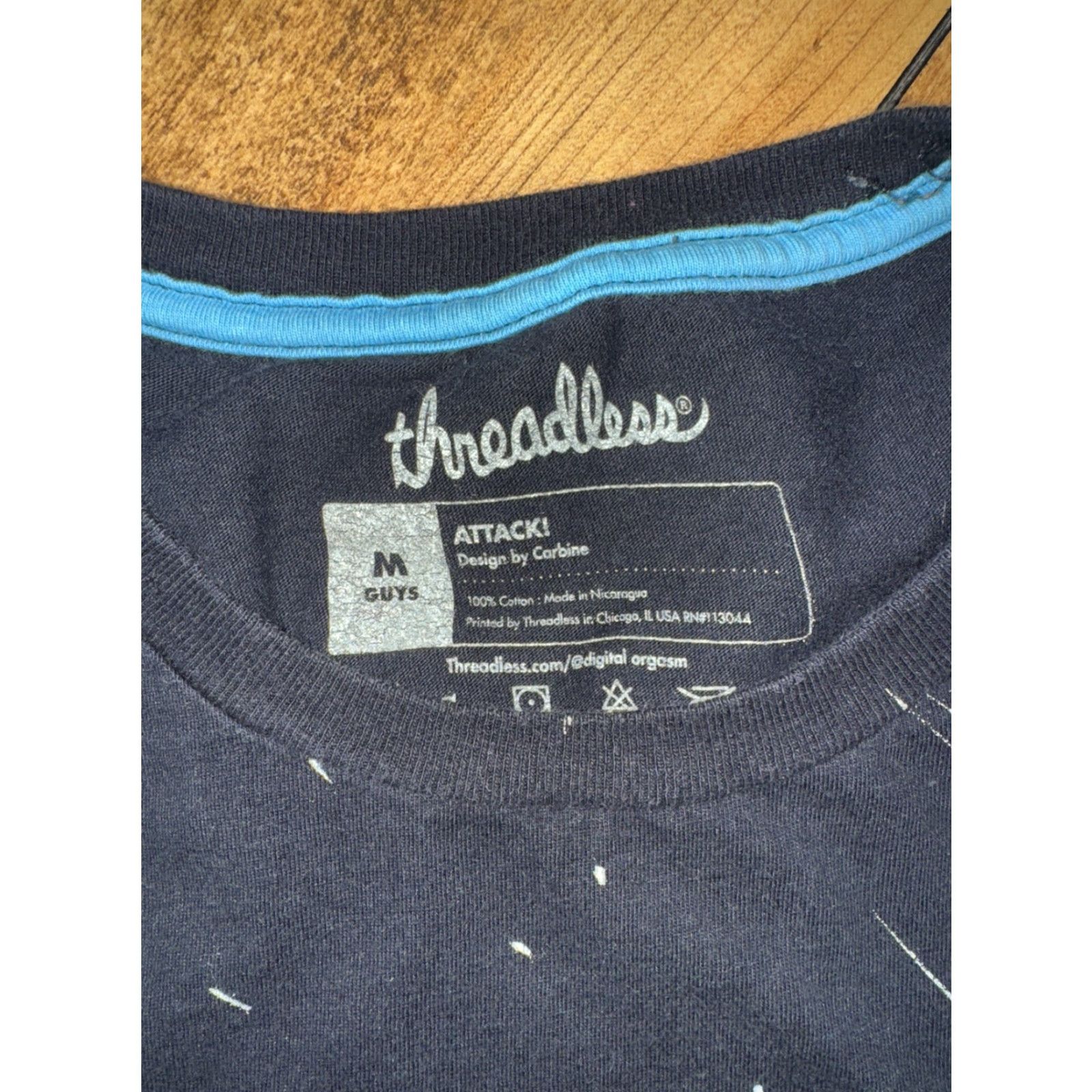 Threadless VINTAGE Threadless Shirt Mens M Black Graphic Print Y2K Streetwear Astronaut Art Cartoon Comic Book Vintage 90s Space Tee Size US M / EU 48-50 / 2 - 3 Thumbnail