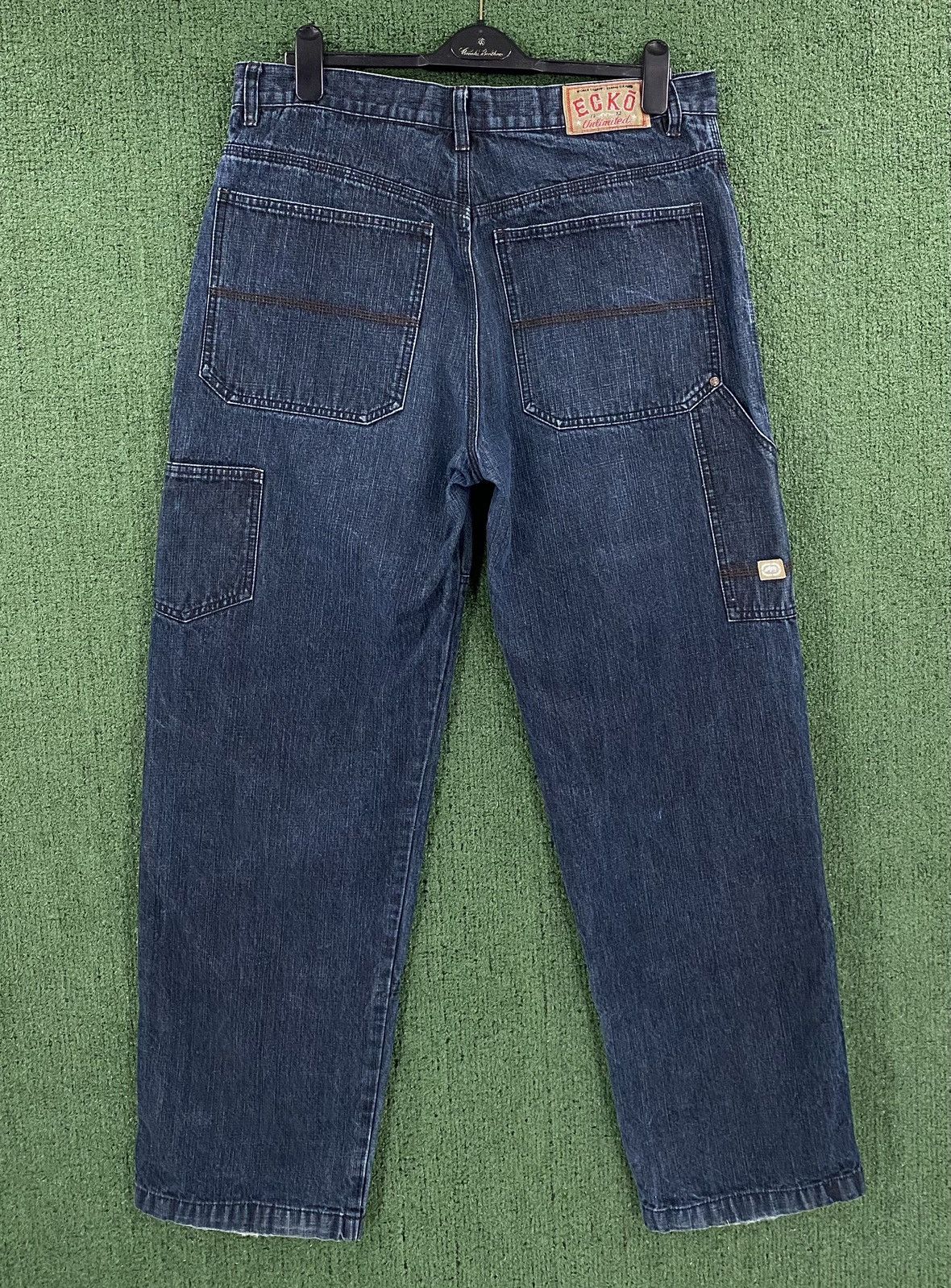 Ecko Unltd. Rare Ecko Unltd Dugout Logo Deep Pocket Baggy Jeans Sz 35 Size US 35 - 6 Thumbnail