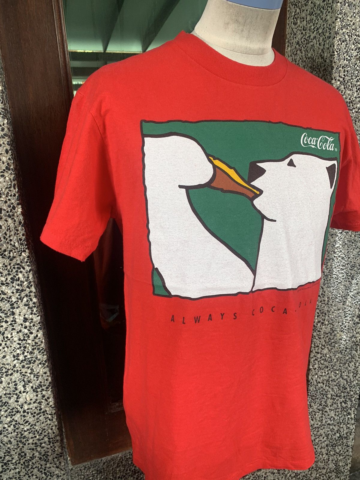 Coca Cola × Vintage Vintage 90s Coke Coca Cola Polar Bear Promo T shirt Size US M / EU 48-50 / 2 - 5 Thumbnail