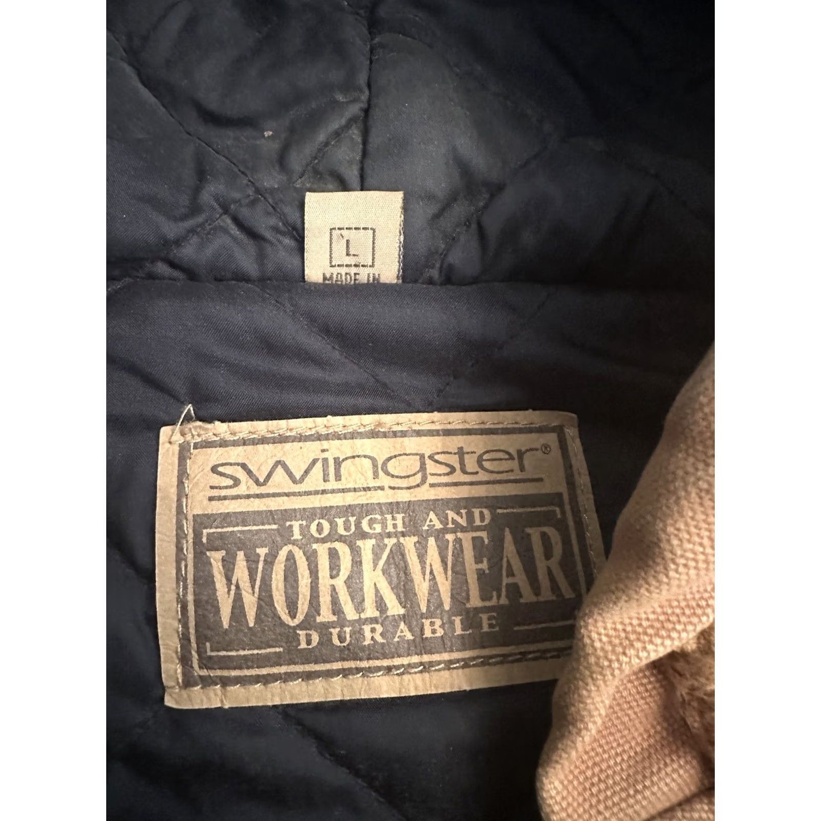 Equipment VINTAGE Swingster Jacket L Brown Canvas Distressed Quilt Lined Workwear Shirt Mens Regular Brown Size US L / EU 52-54 / 3 - 7 Thumbnail