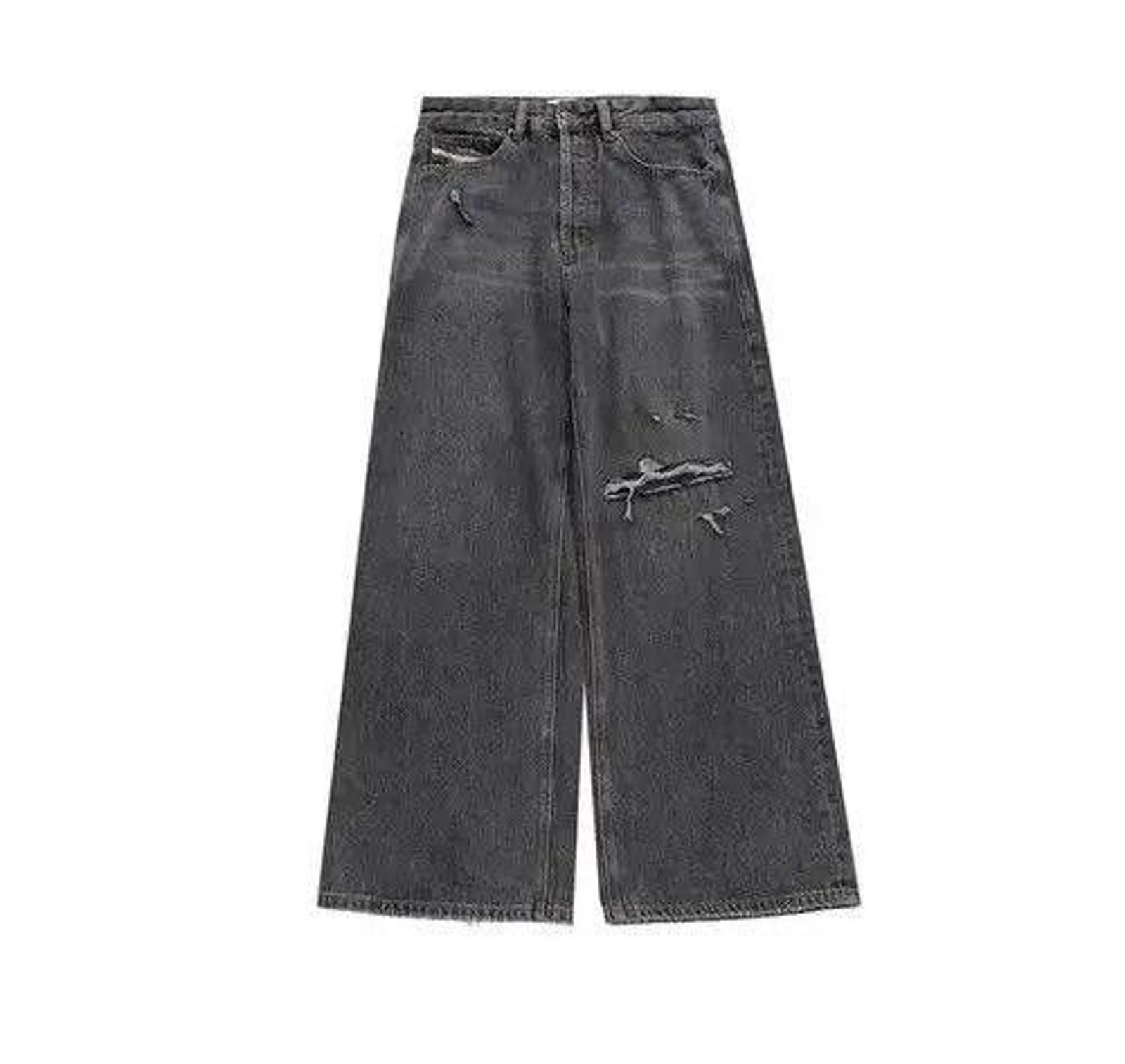 Vintage Distressed Baggy Wide Leg Denim Jeans Size US 28 / EU 44 - 5 Thumbnail