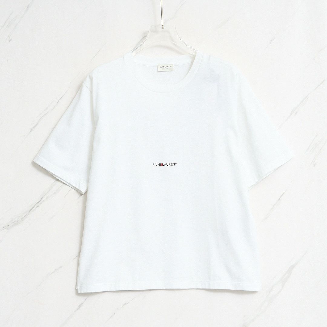 Saint Laurent Paris Saint Laurent Women's Minimal Logo T-Shirt Size S / US 4 / IT 40 - 1 Thumbnail