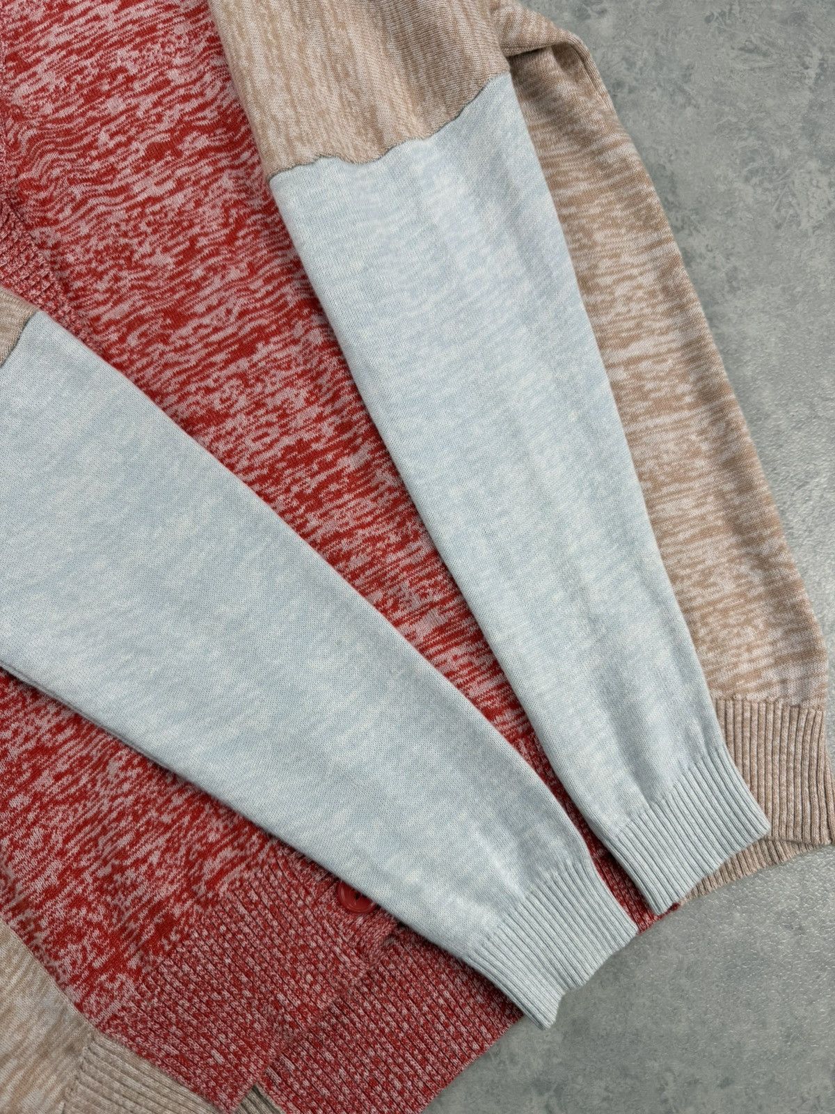 Japanese Brand Okiraku Japan Linen Cotton Colorblock Cardigan Size F Size M / US 6-8 / IT 42-44 - 8 Thumbnail