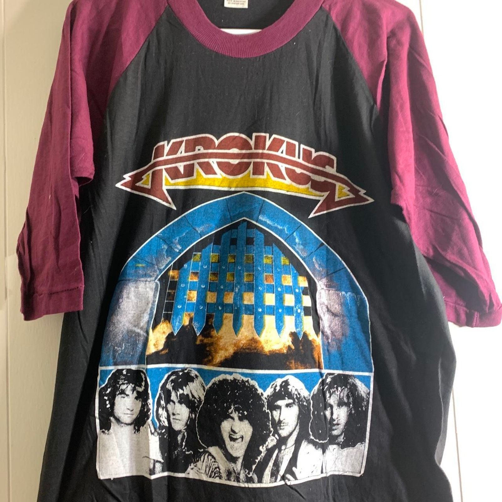 Vintage 80's KROKUS MOTORHEAD From Fist double sided tee shirt LARGE Size US L / EU 52-54 / 3 - 3 Thumbnail