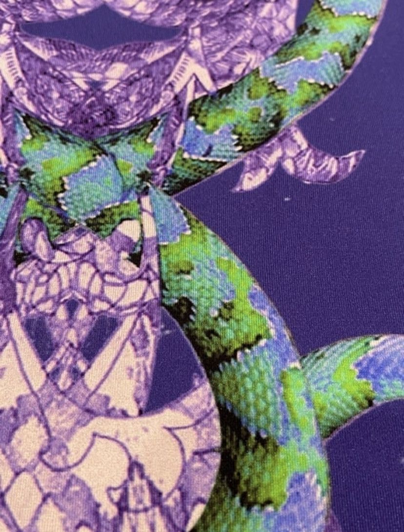 Just Cavalli Authentic Just Cavalli Purple Snakeskin Print Midi Dress Size M / US 6-8 / IT 42-44 - 6 Thumbnail