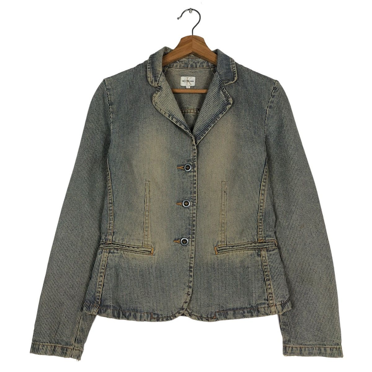 Calvin Klein 🔥VINTAGE CHORE STRIPED WORK JACKET CROPPED CALVIN KLEIN Size M / US 6-8 / IT 42-44 - 1 Thumbnail
