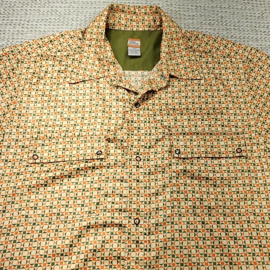 No Fear VINTAGE No Fear Snap Up Shirt Mens Large Orange Green Camp Skater Motocross Shirt Size US L / EU 52-54 / 3 - 4 Thumbnail