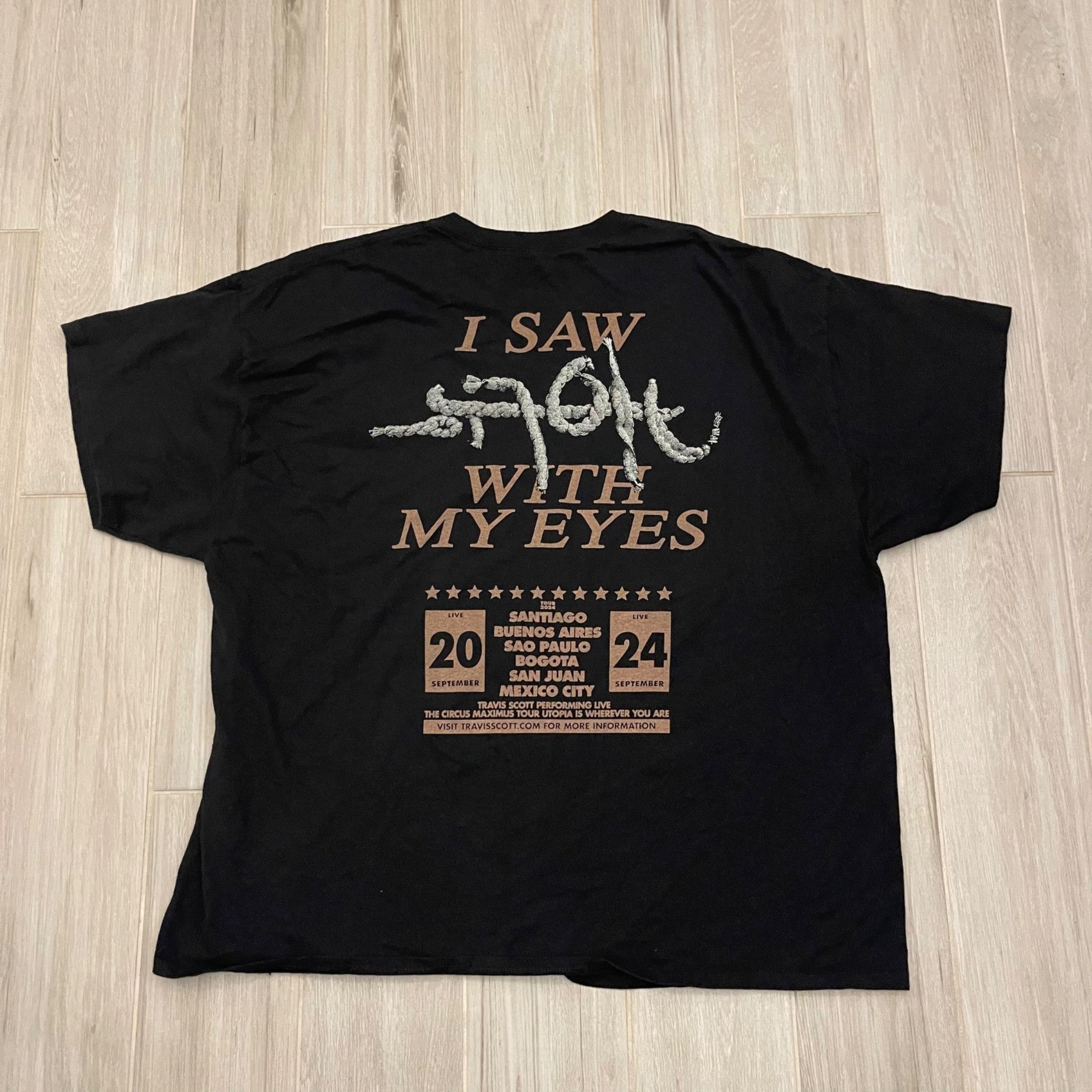 Travis Scott NEW TRAVIS SCOTT SOUTH AMERICAN TOUR TEE SZ 2XL Size US XXL / EU 58 / 5 - 4 Thumbnail