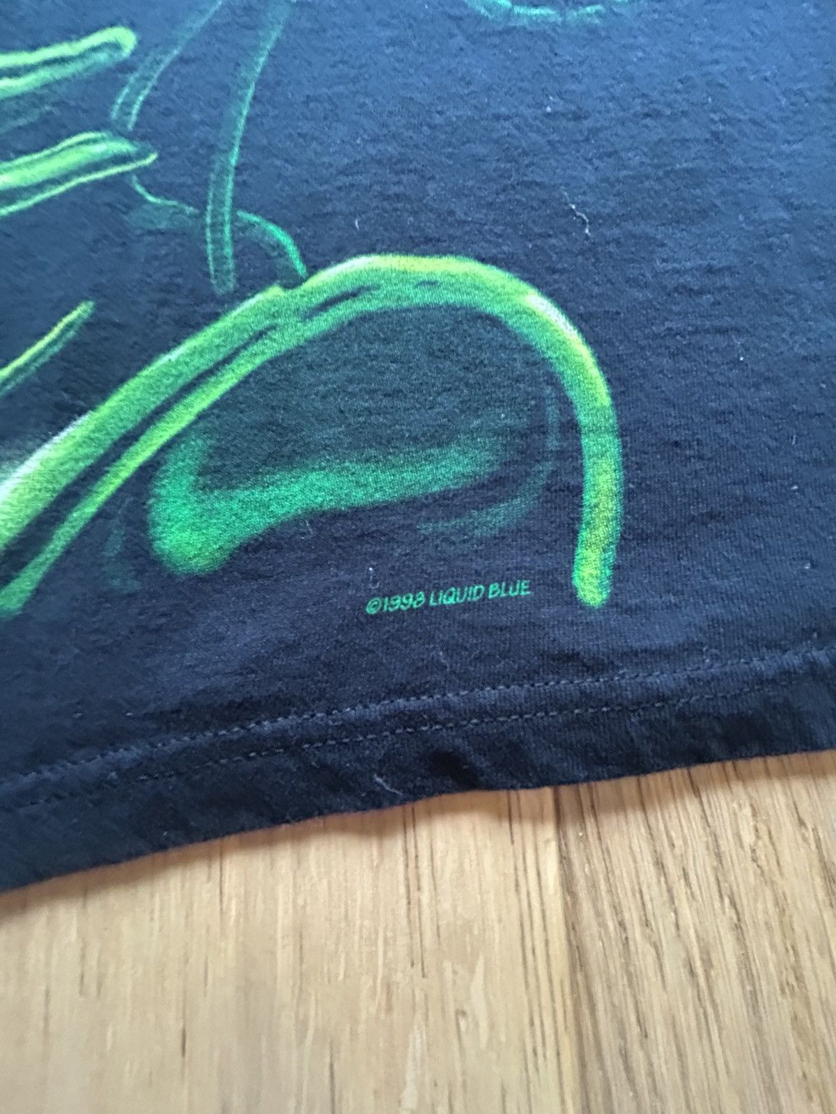 Liquid Blue × Vintage RARE Liquid blue original 1998 Skull terminator AOP tee Size US XL / EU 56 / 4 - 5 Thumbnail