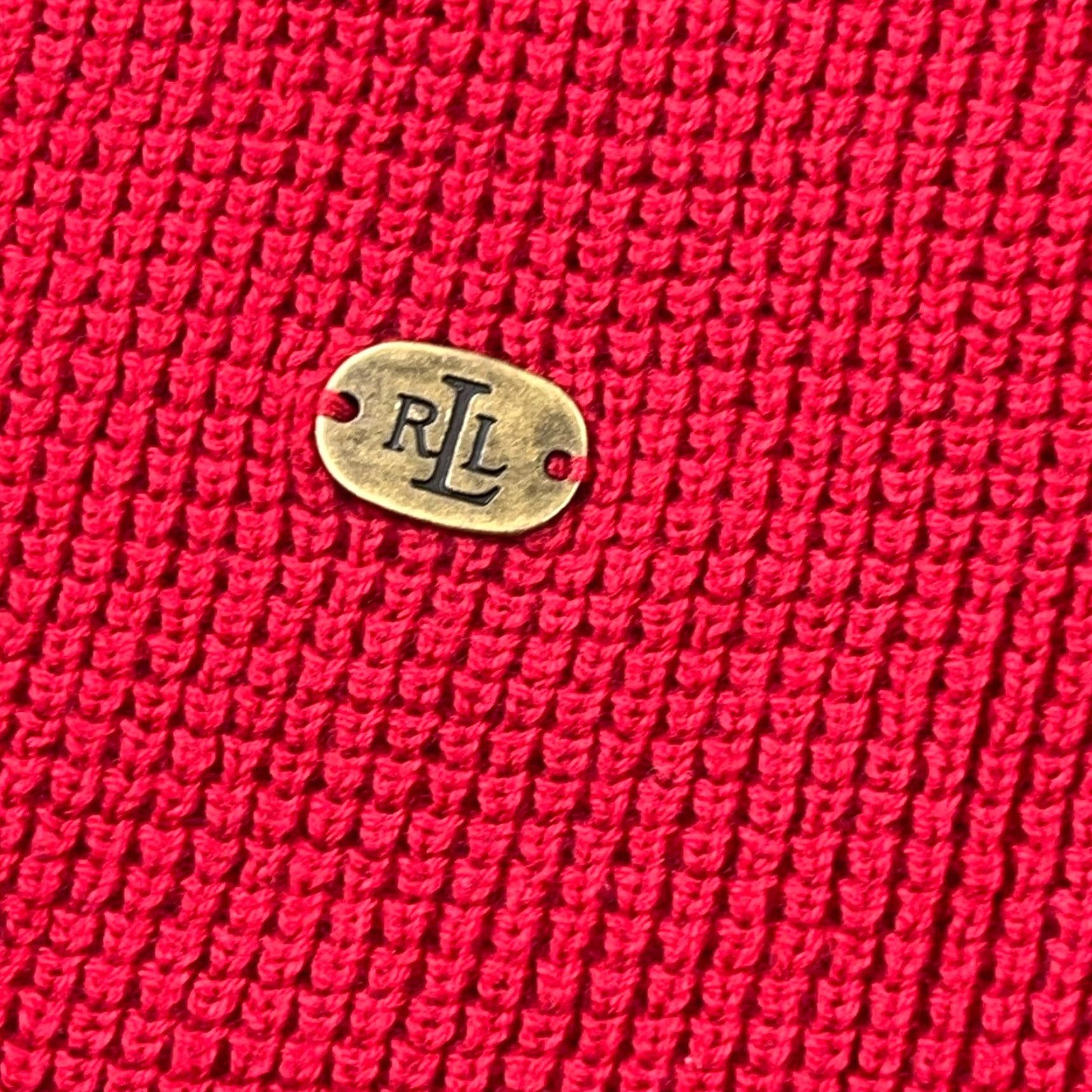 Ralph Lauren Lauren Ralph Lauren Sweater Women 1X Red Waffle-Knit Turtleneck Pullover Casual Heavyweight Size XL / US 12-14 / IT 48-50 - 5 Thumbnail