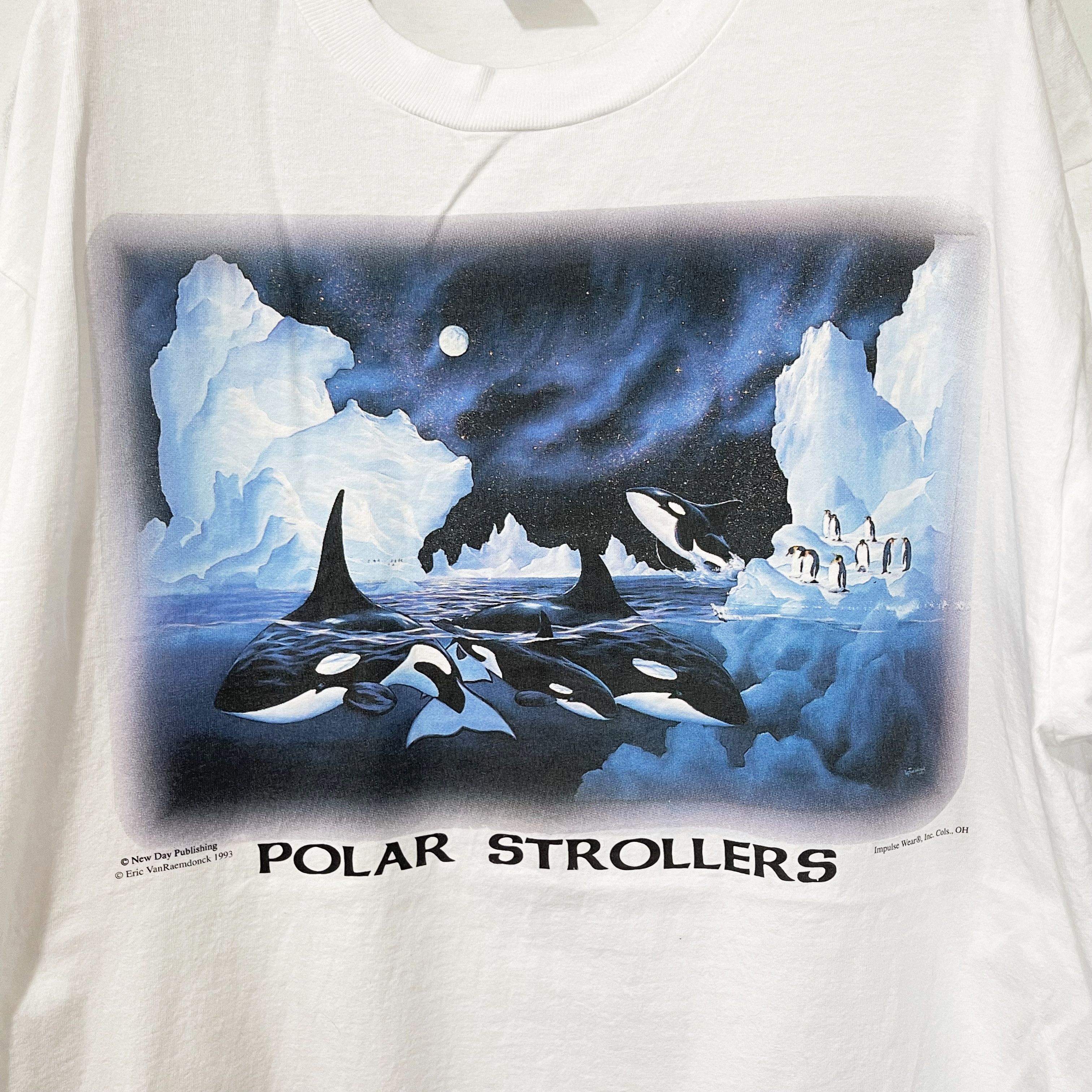 Vintage Vintage 90s Polar Strollers Orca Whale T-Shirt Size US XL / EU 56 / 4 - 2 Thumbnail