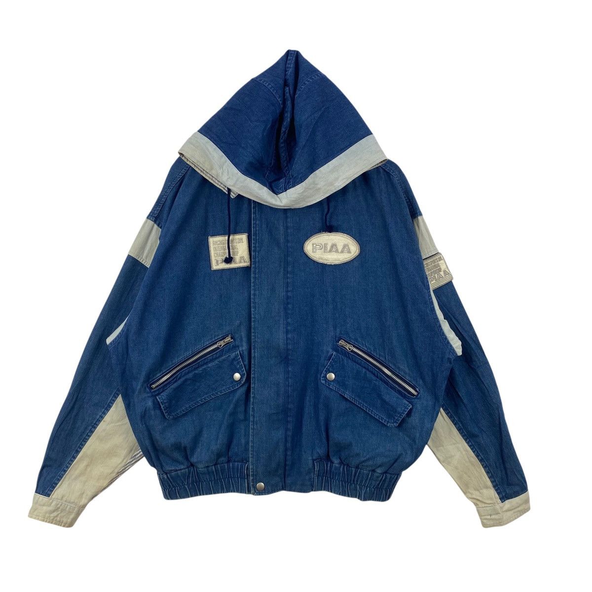 Vintage Vintage PIAA SPORTS ELEGANCE Japan Racing Denim Hooded Size US XXL / EU 58 / 5 - 3 Thumbnail