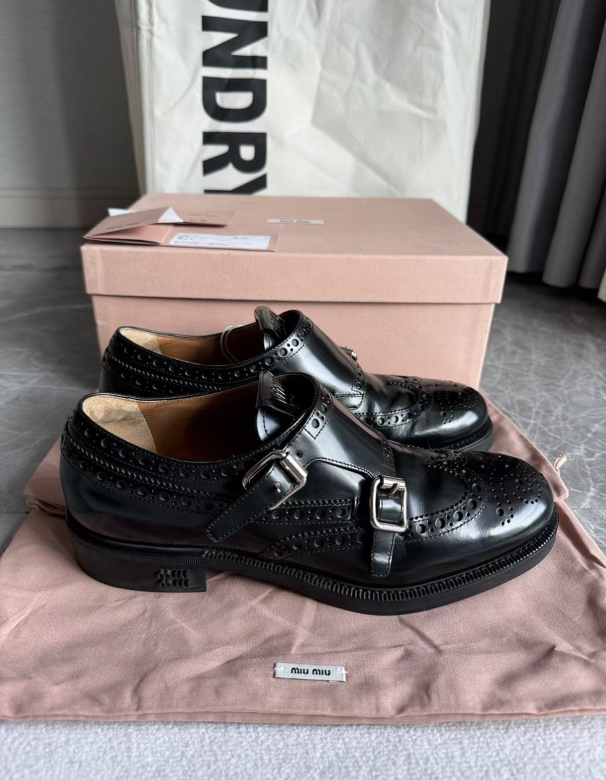 Miu Miu Miu Miu x Church's Oxfords & Loafers K6 Size US 8.5 / IT 38.5 - 3 Thumbnail