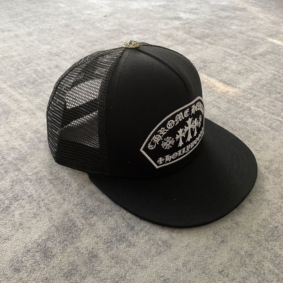 Chrome Hearts Chrome Hearts Triple Cross Embroidery Trucker Hat Black Size ONE SIZE - 1 Thumbnail