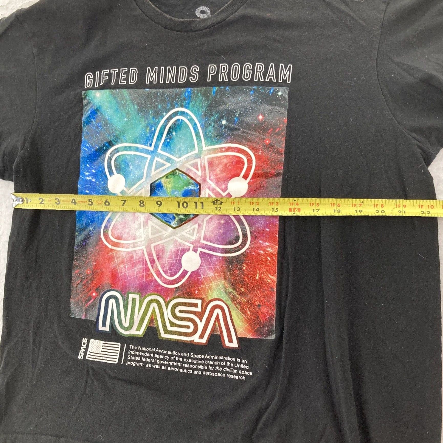 Akademiks AKADEMIKS Black NASA T-Shirt COTTON-Men's XL Classic Space Theme Graphic Print Crew Neck Short Sleeve Men XL Black NASA T-Shirt Size US XL / EU 56 / 4 - 3 Thumbnail