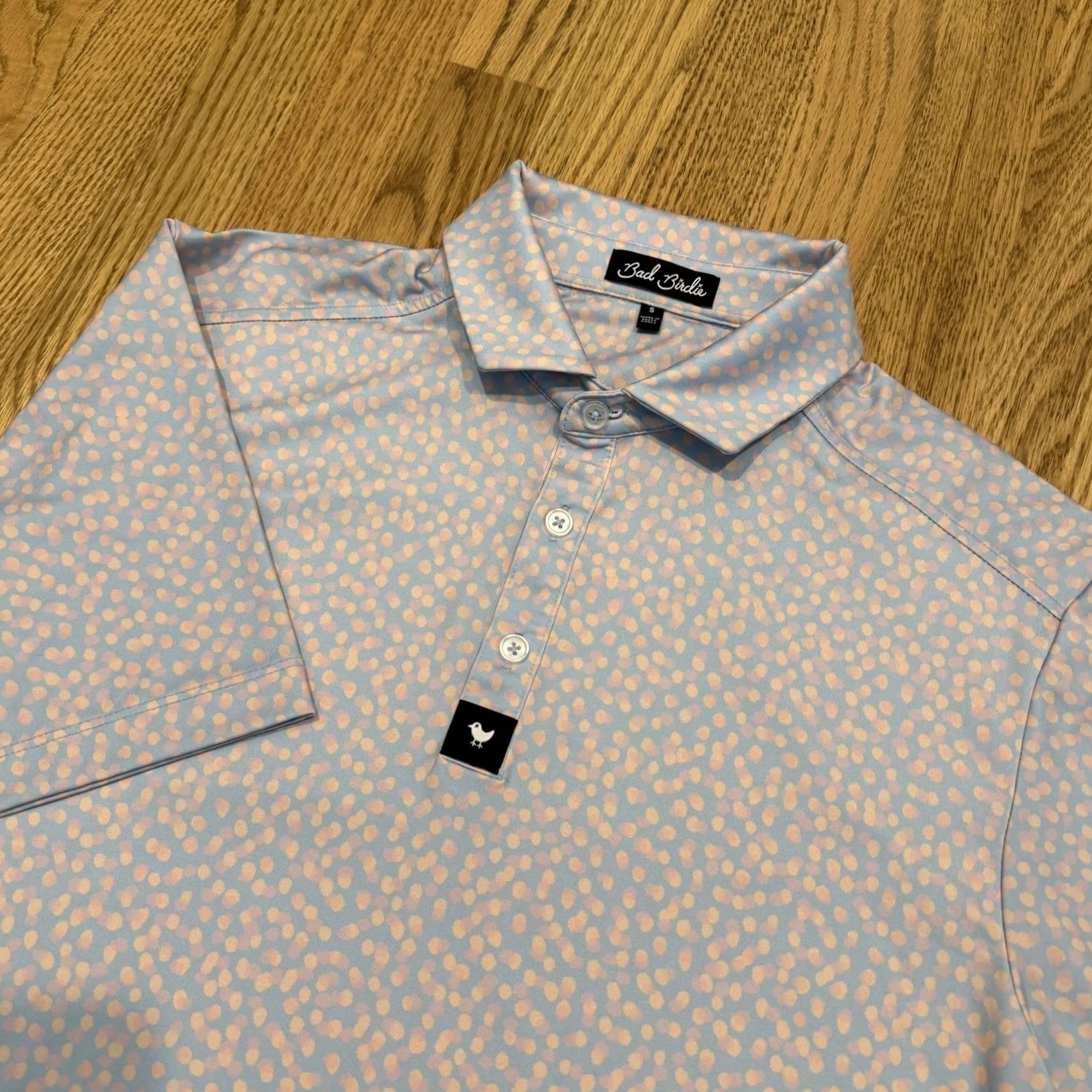 Vintage Bad Birdie Polo Shirt Mens Small Short Sleeve Stretch Golf Blue Infinity Size US S / EU 44-46 / 1 - 2 Thumbnail