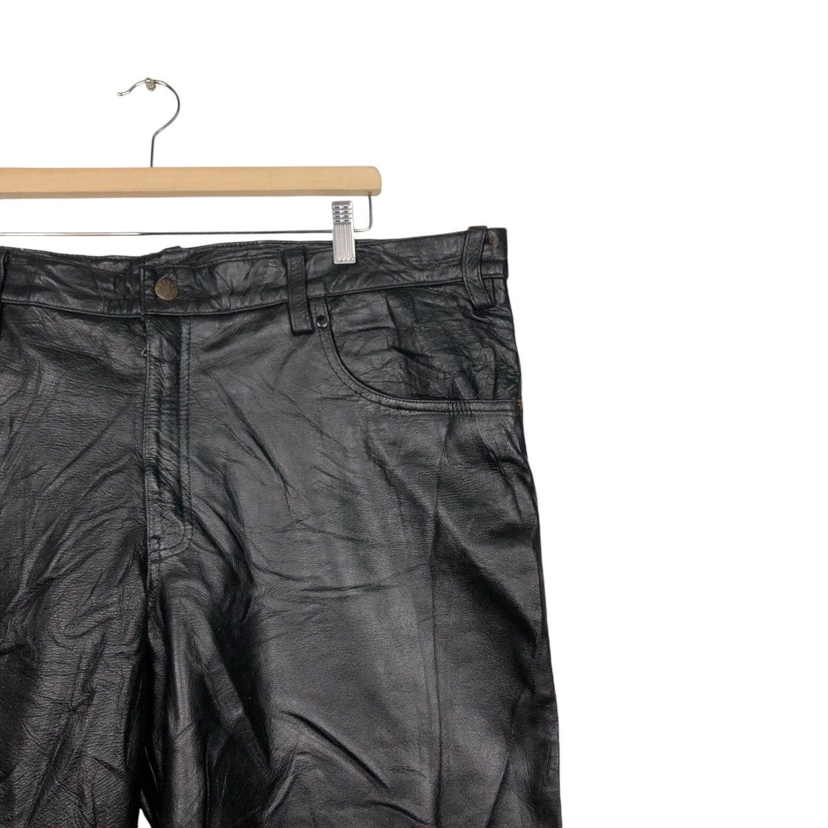 Genuine Leather 📌Vintage Short Leather Pants Horn Works Size US 44 / EU 60 - 7 Thumbnail