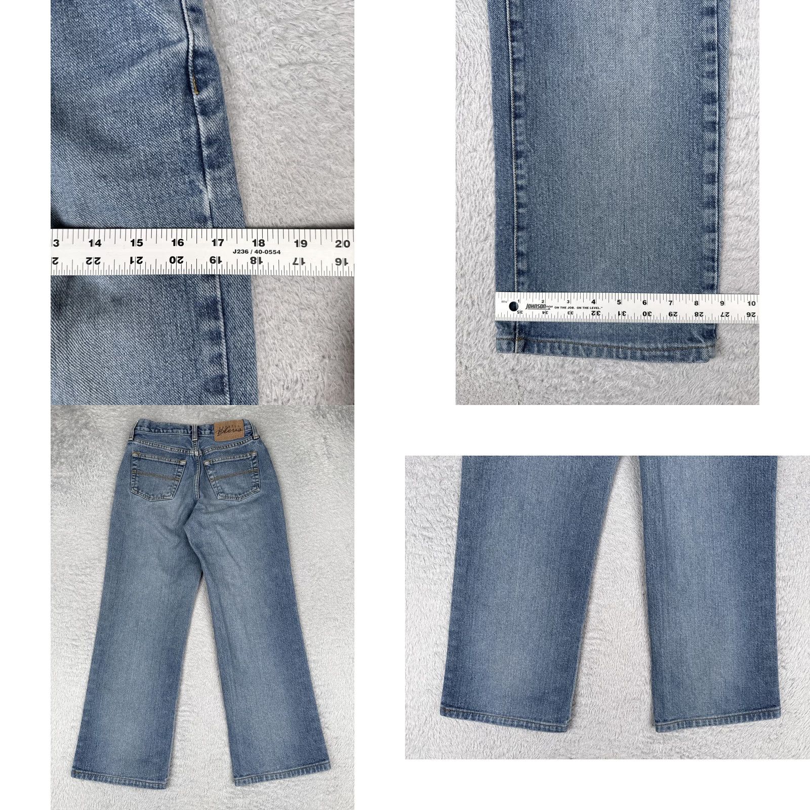 Express VINTAGE Express Bleus Jeans Juniors 1/2 Blue Mid Rise Straight Stovepipe Denim 24x27 Size 25" / US 0 / IT 36 - 9 Thumbnail