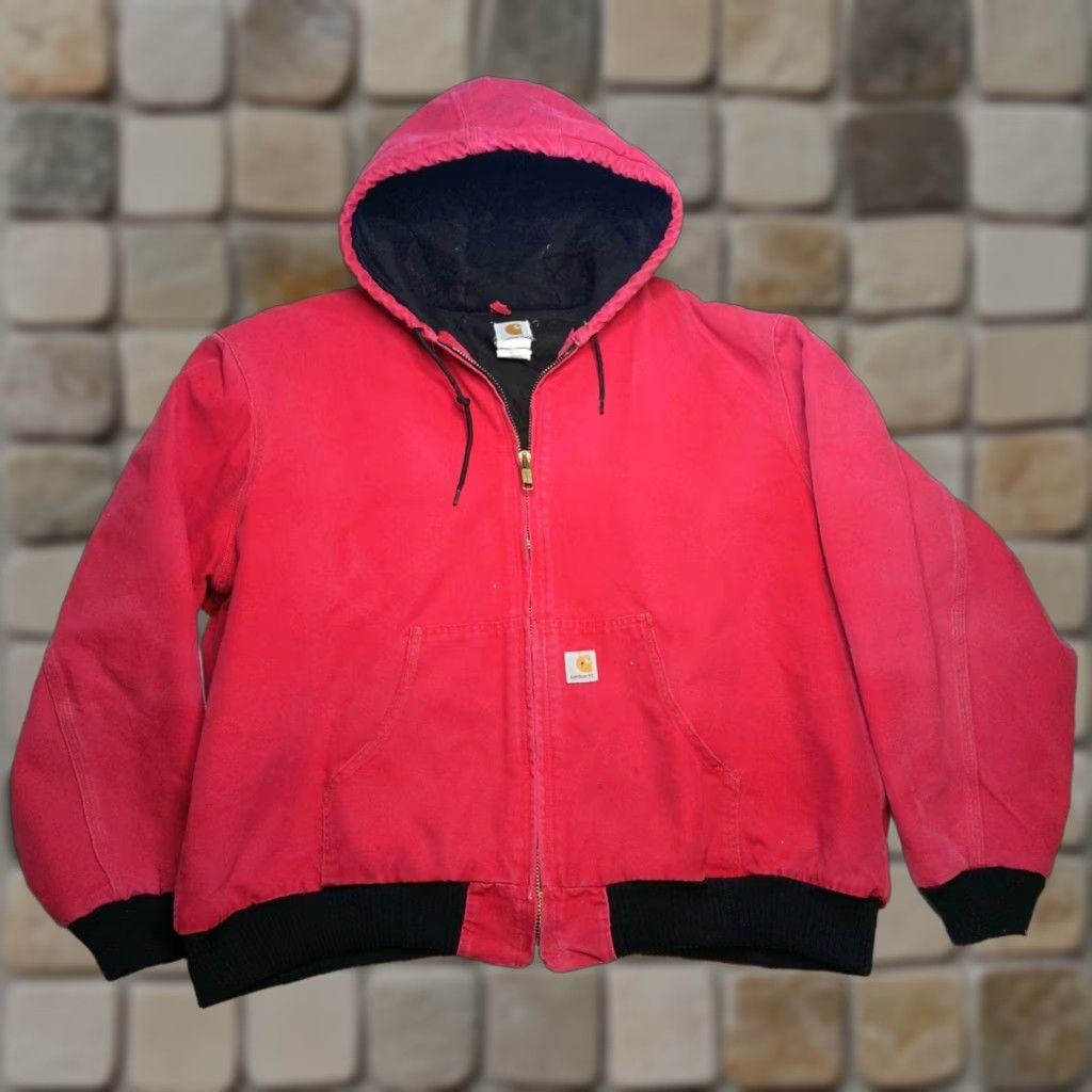 Carhartt VINTAGE Carhartt J140 RED Jacket Mens 3XL Hooded Workwear Union USA Coat Thrash 90s Jacket Size US XXL / EU 58 / 5 - 1 Thumbnail