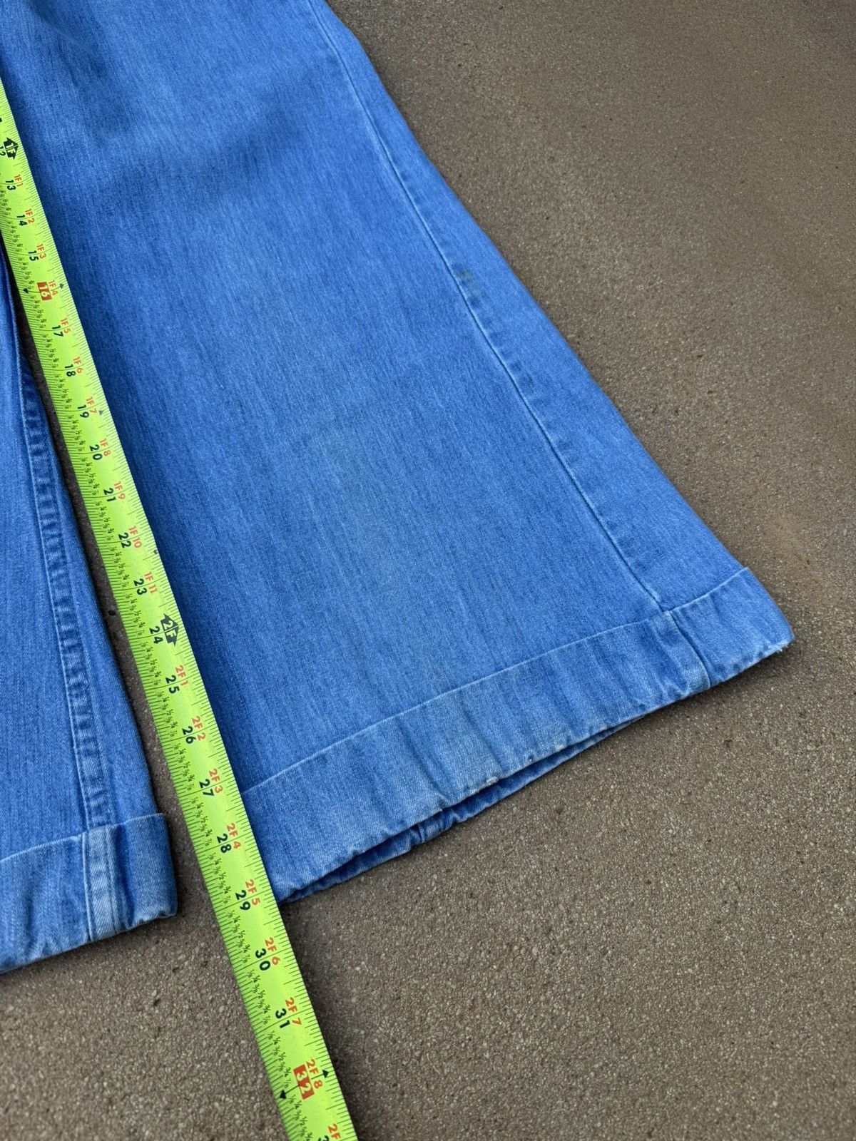 Vintage Vtg 70’s Viceroy Faded Bellbottom Flare Hippie Pants 31x29 Size 31" - 9 Thumbnail