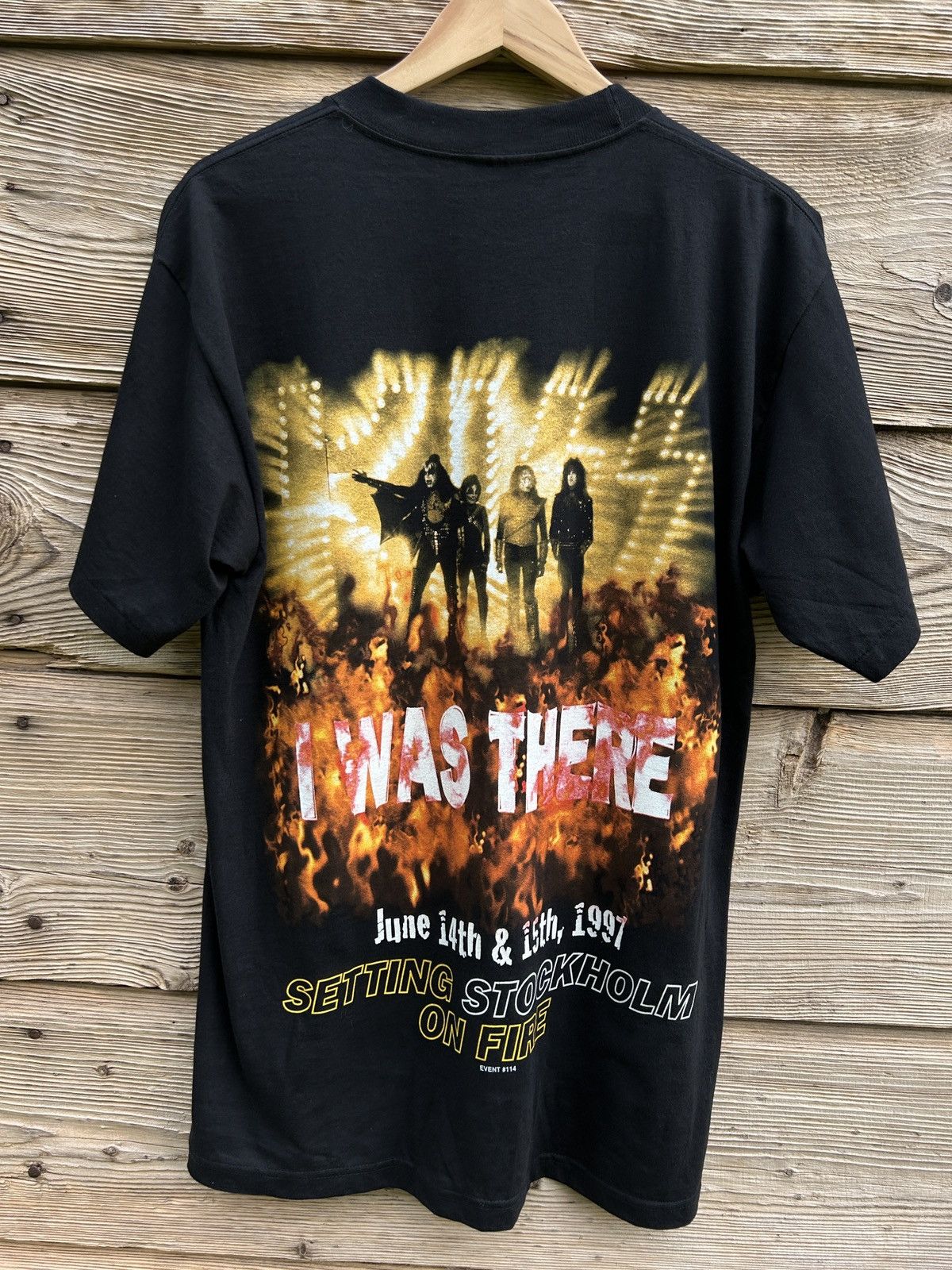 Band Tees 90s Vintage Kiss Alive Worldwide 1996 97 Rare Stockholm Tee Size US L / EU 52-54 / 3 - 6 Thumbnail