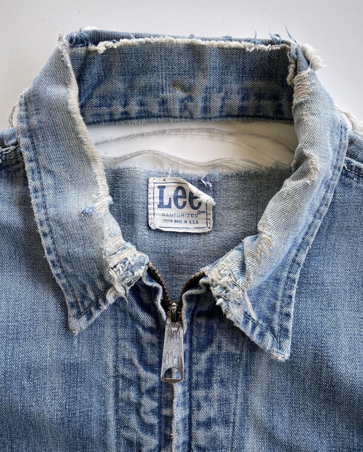 Lee Destroyed❗️70s Lee Jelt 91 B Distressed Jacket Size US L / EU 52-54 / 3 - 7 Thumbnail