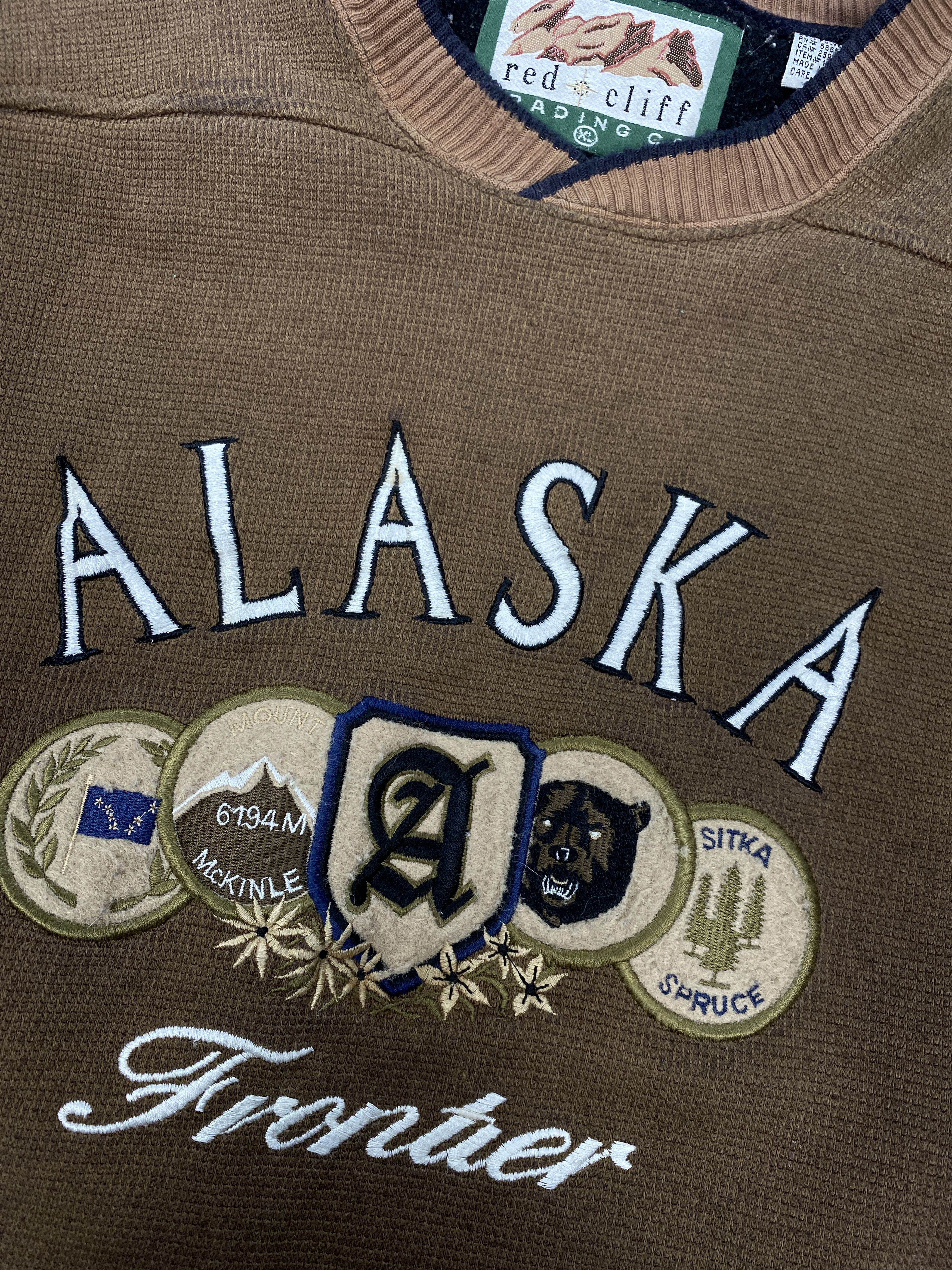 Vintage Alaska Frontier vintage knit grandpa sweater USA Size US XL / EU 56 / 4 - 3 Thumbnail
