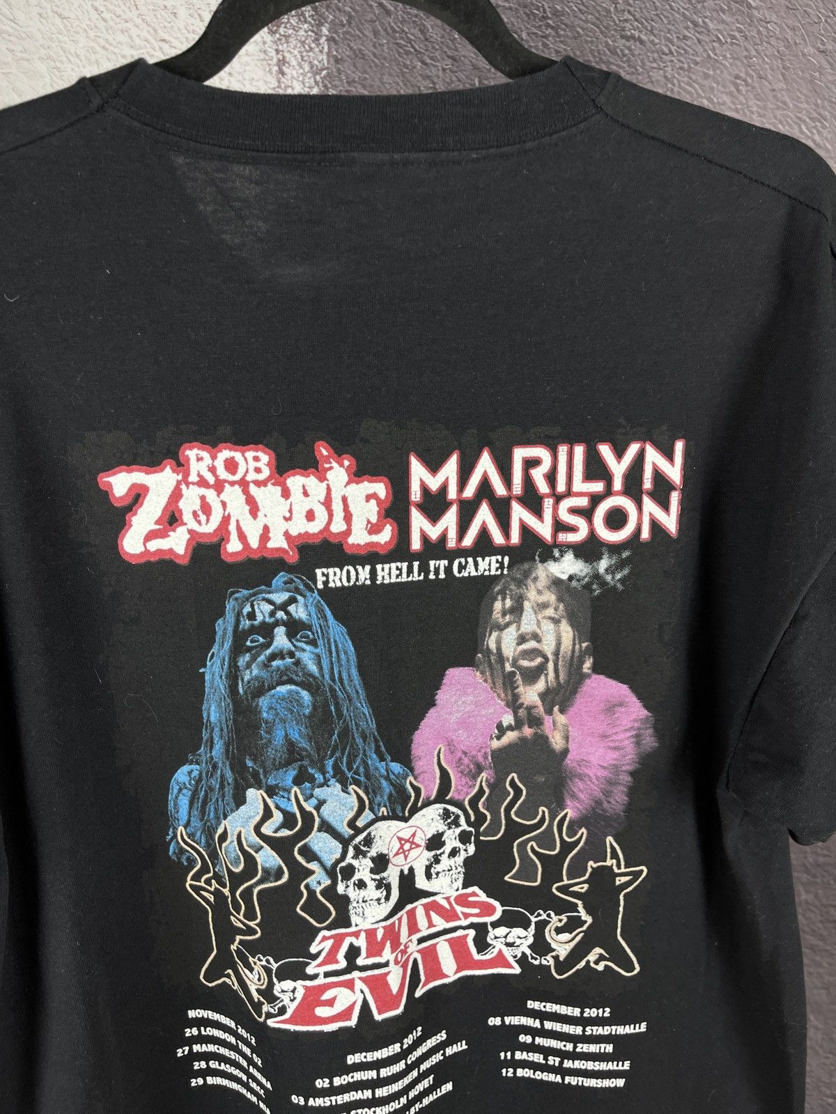 Band Tees Marilyn Manson born villain x Rob zombie twins of evil tee Size US XL / EU 56 / 4 - 8 Thumbnail
