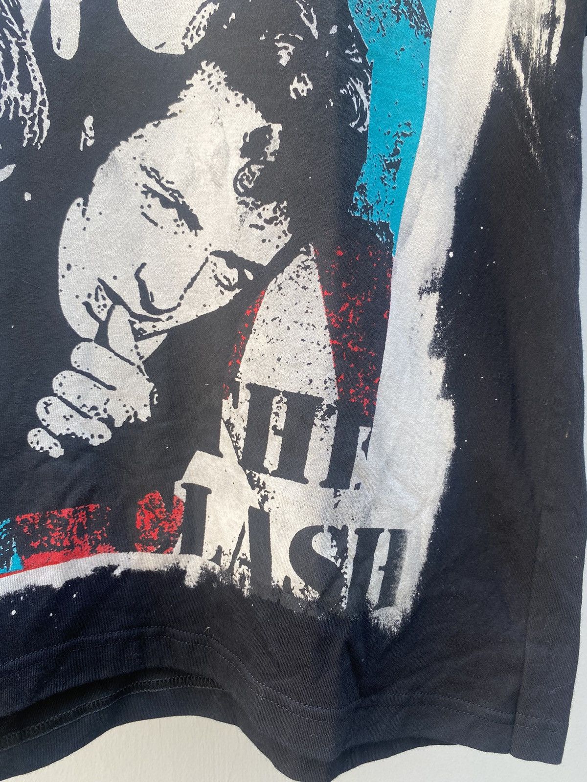 Band Tees The Clash Acid Wash Sun Faded T Shirt mosquitohead style Size US XL / EU 56 / 4 - 5 Thumbnail