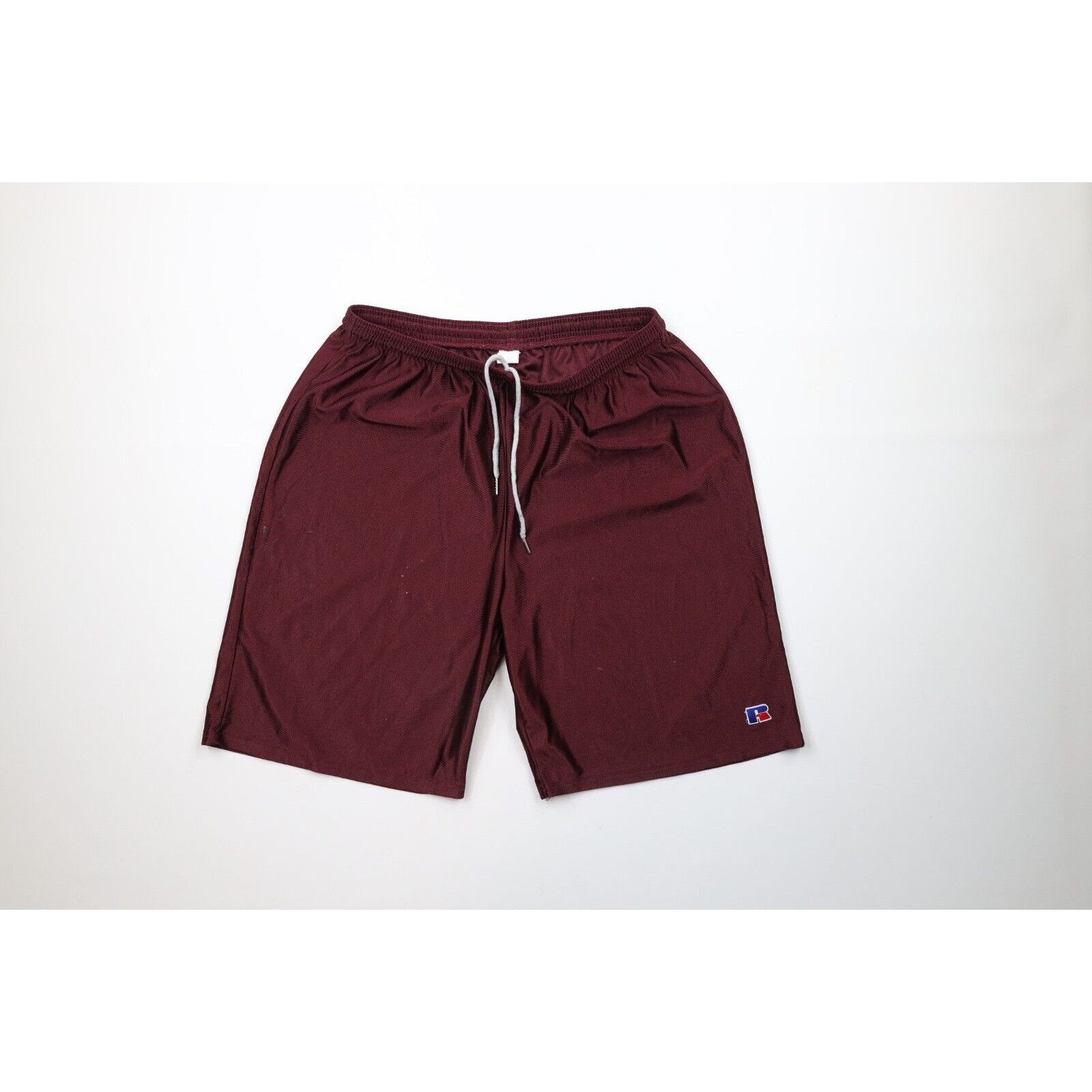 Russell Athletic × Vintage Vintage 90s Russell Athletic Distressed Silky Gym Shorts Size US 40 / EU 56 - 1 Thumbnail